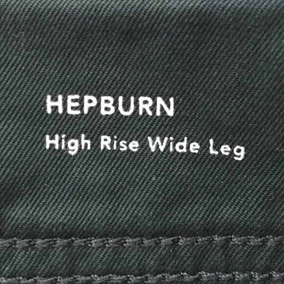 DL1961 Hepburn Wide Leg Pants Women 26 Blue High Rise Button Accent Stretch - Picture 5 of 16